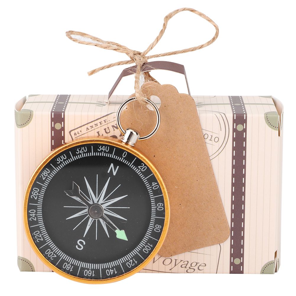 20Pcs Wedding Gift Box Candy Boxes with Compass and Kraft Tags for Travel