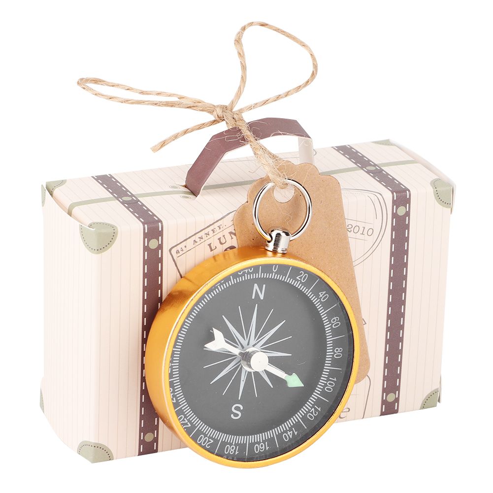 20Pcs Wedding Gift Box Candy Boxes with Compass and Kraft Tags for Travel view 3