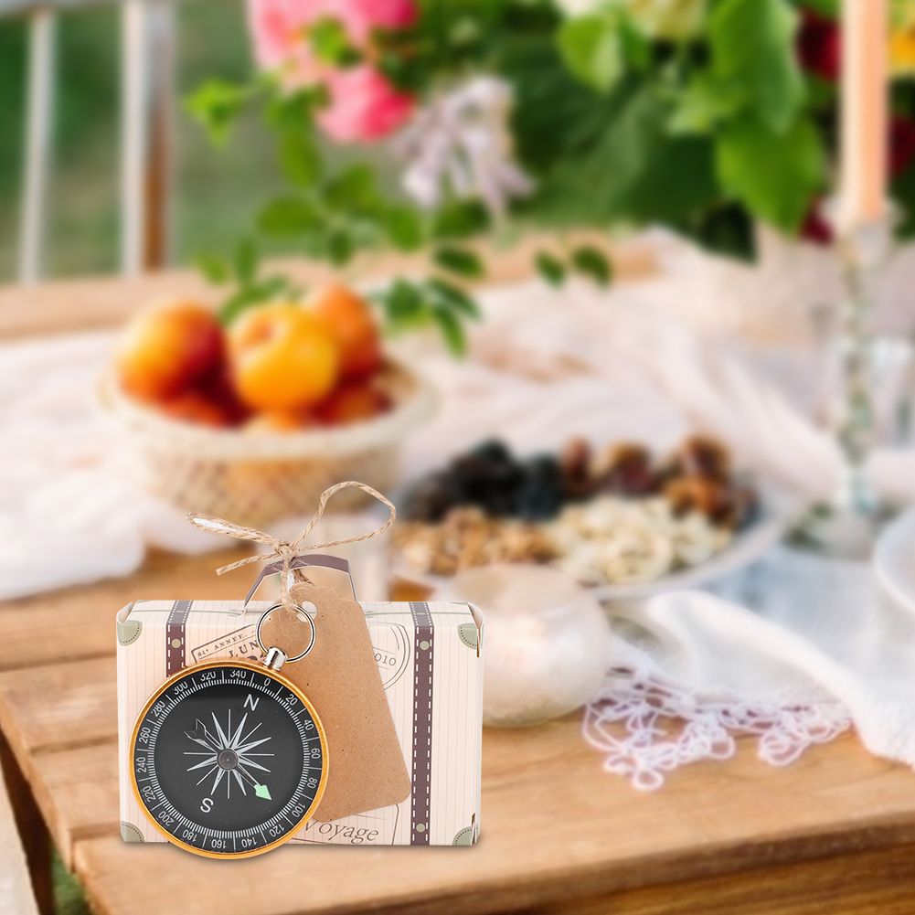 20Pcs Wedding Gift Box Candy Boxes with Compass and Kraft Tags for Travel view 6