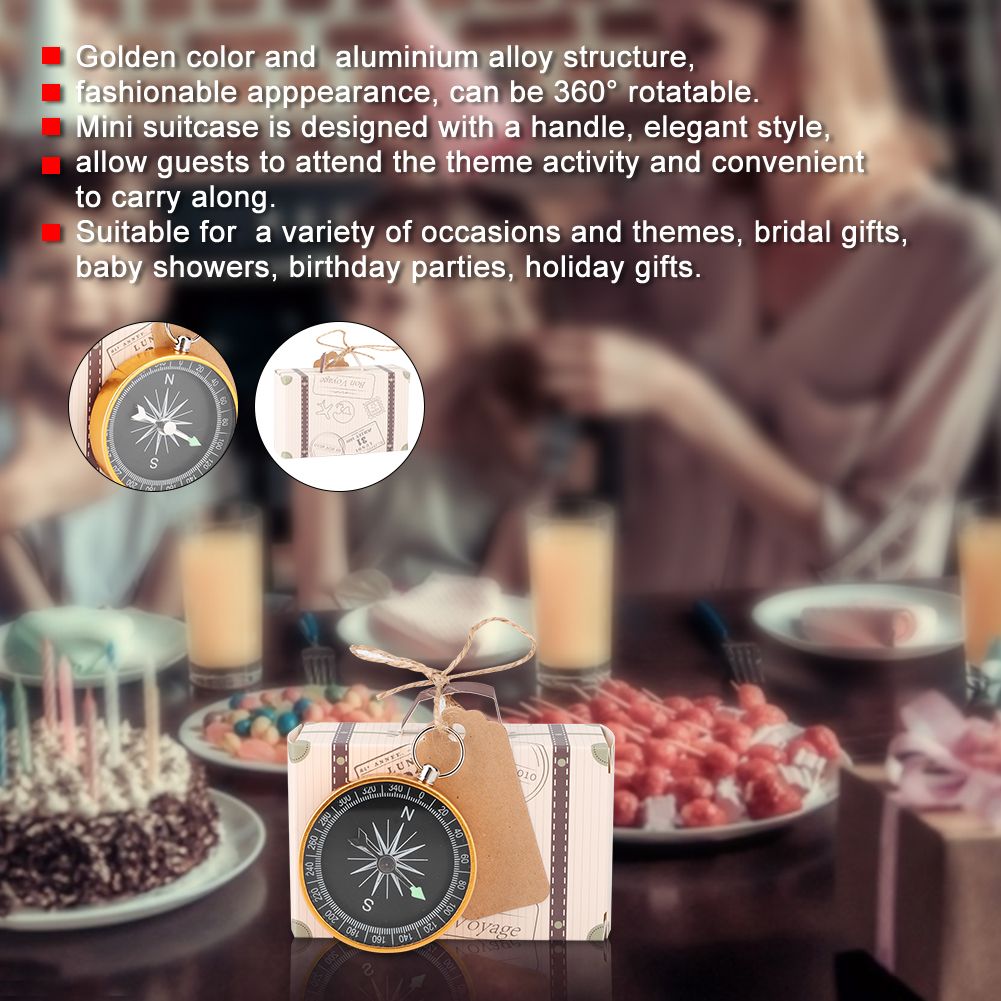 20Pcs Wedding Gift Box Candy Boxes with Compass and Kraft Tags for Travel view 8