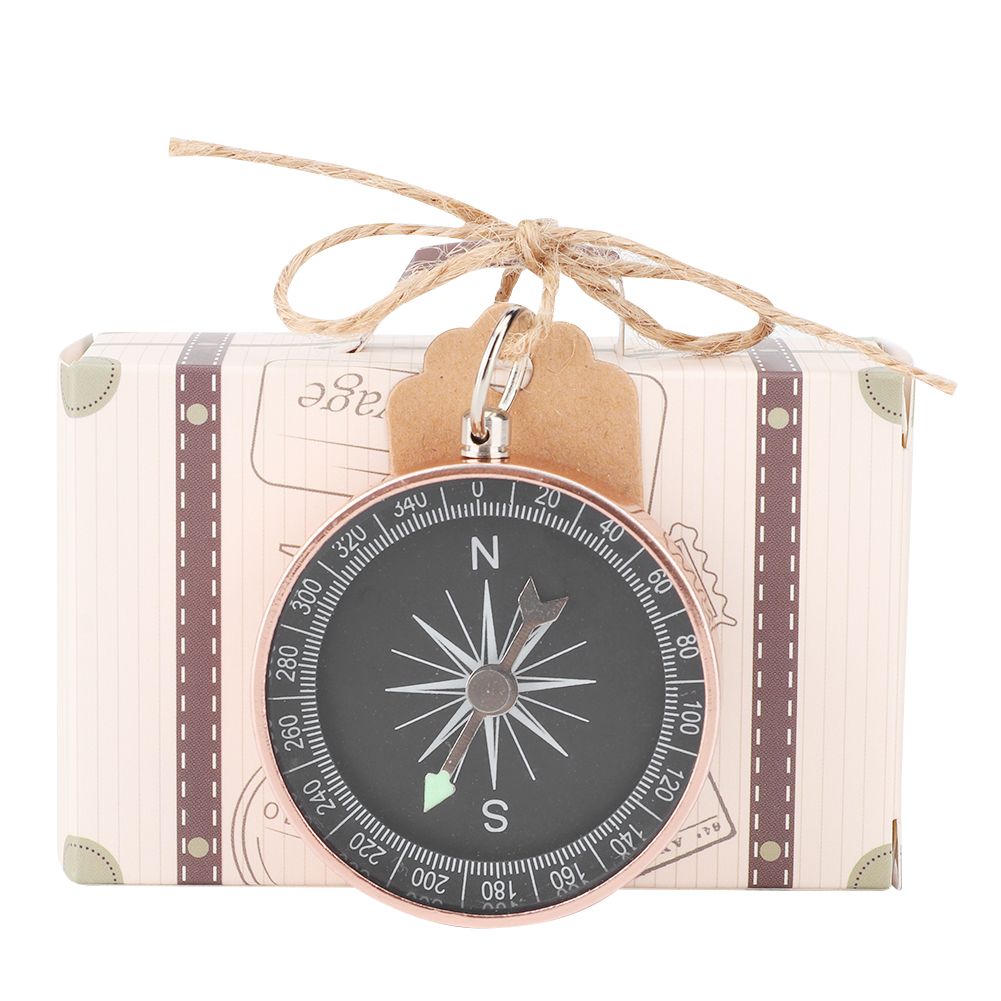 20Pcs Wedding Gift Box Candy Boxes with Compass and Kraft Tags for Travel