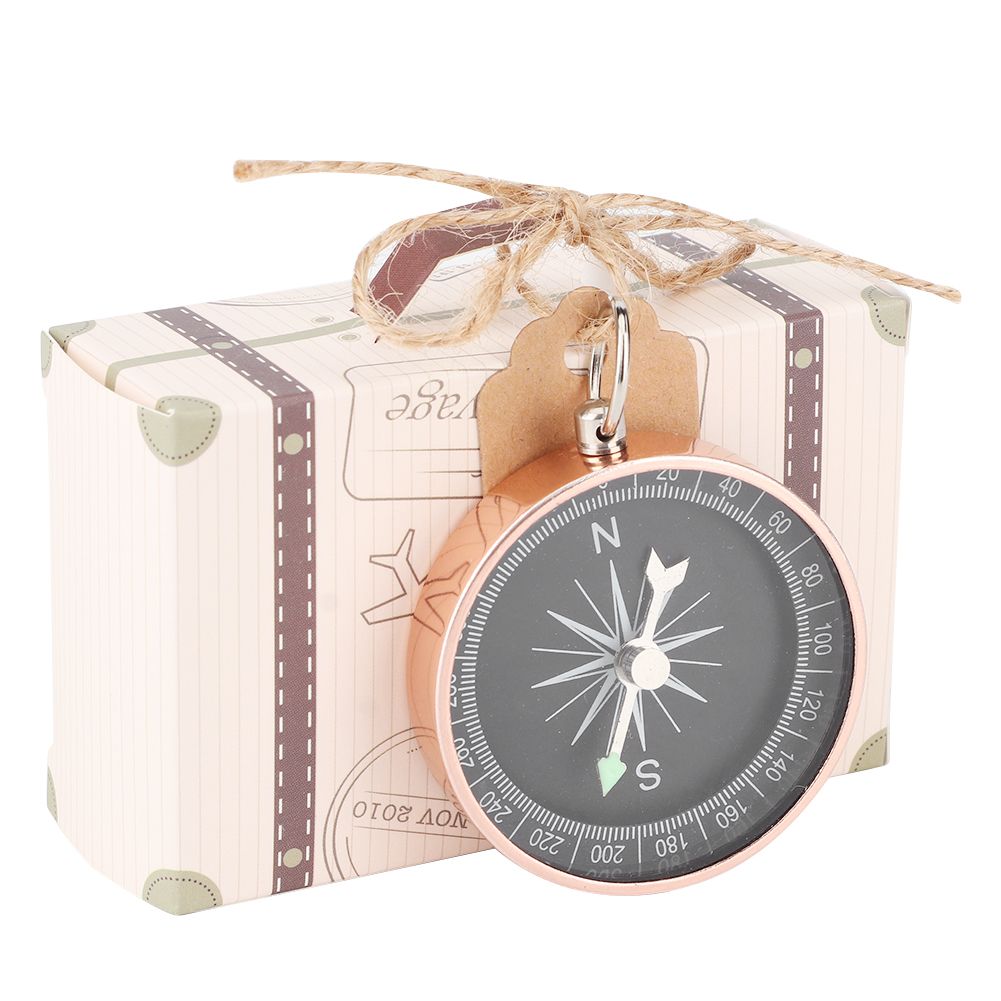 20Pcs Wedding Gift Box Candy Boxes with Compass and Kraft Tags for Travel view 3