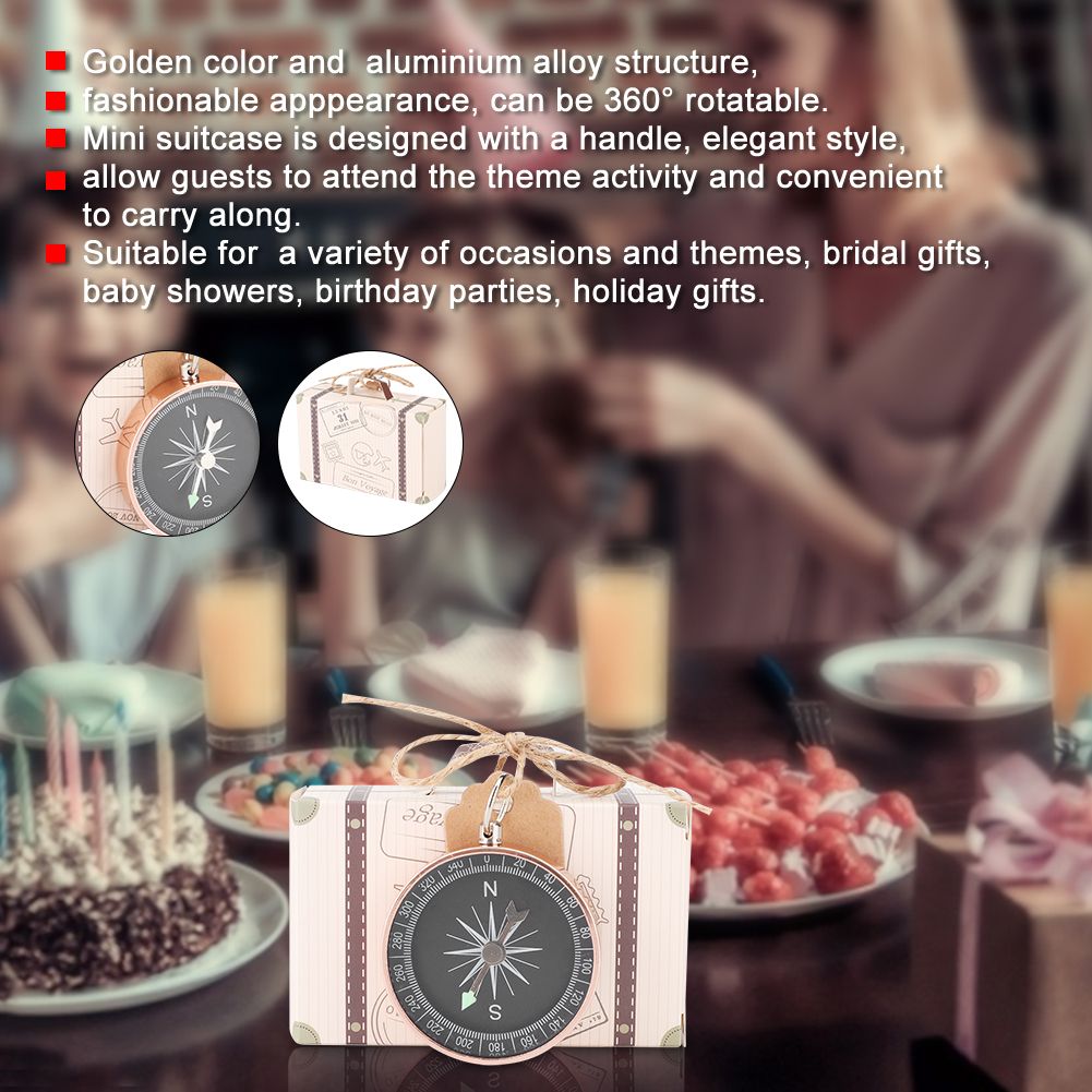 20Pcs Wedding Gift Box Candy Boxes with Compass and Kraft Tags for Travel view 8