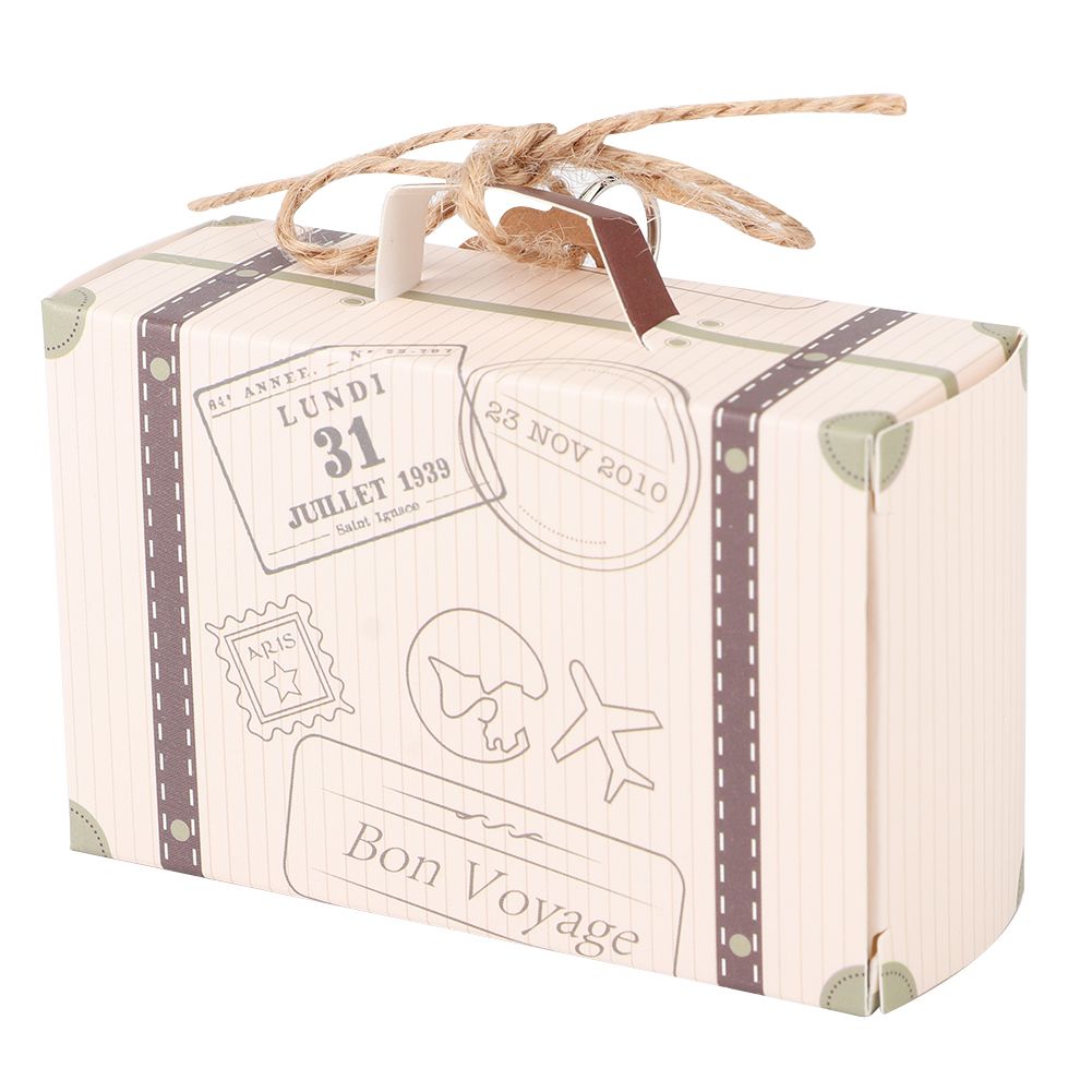 20Pcs Wedding Gift Box Candy Boxes with Compass and Kraft Tags for Travel view 10