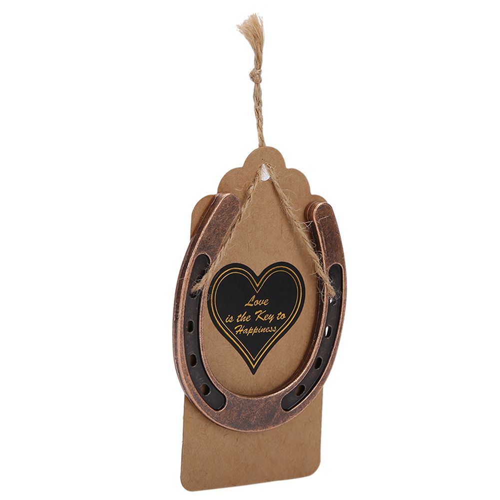 Metal Horseshoe Pendant Wedding Favors with Kraft Tags Wedding Decorations view 6