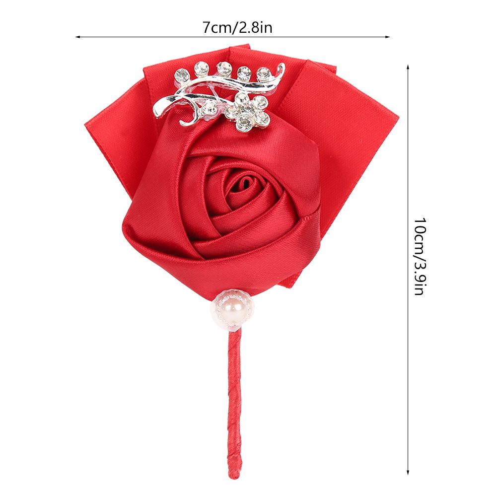 4Pcs Exquisite Ribbon Wedding Corsage Brooch Bridesmaid Artificial Chest view 9
