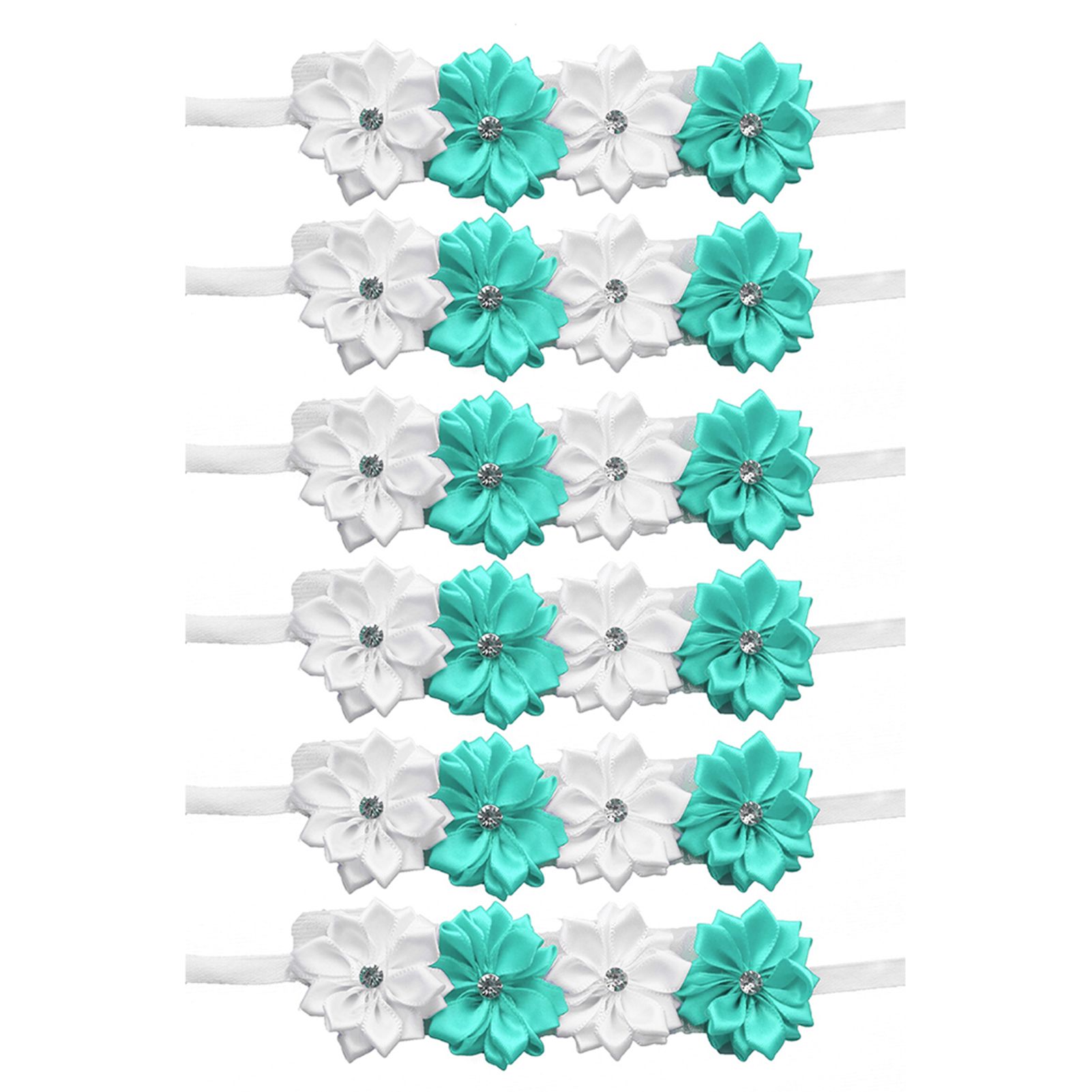 6Pcs Beautiful Bride Bridesmaids Simulation Ribbon Wrist Flower Wedding