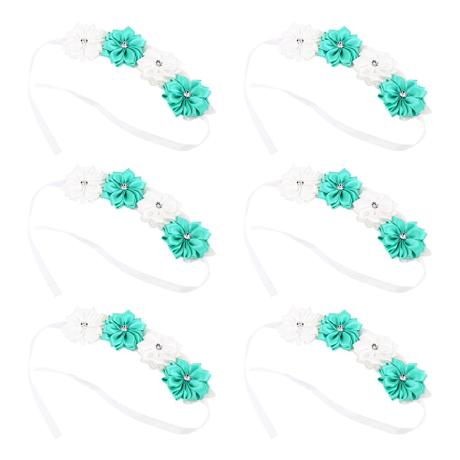 6Pcs Beautiful Bride Bridesmaids Simulation Ribbon Wrist Flower Wedding view 2