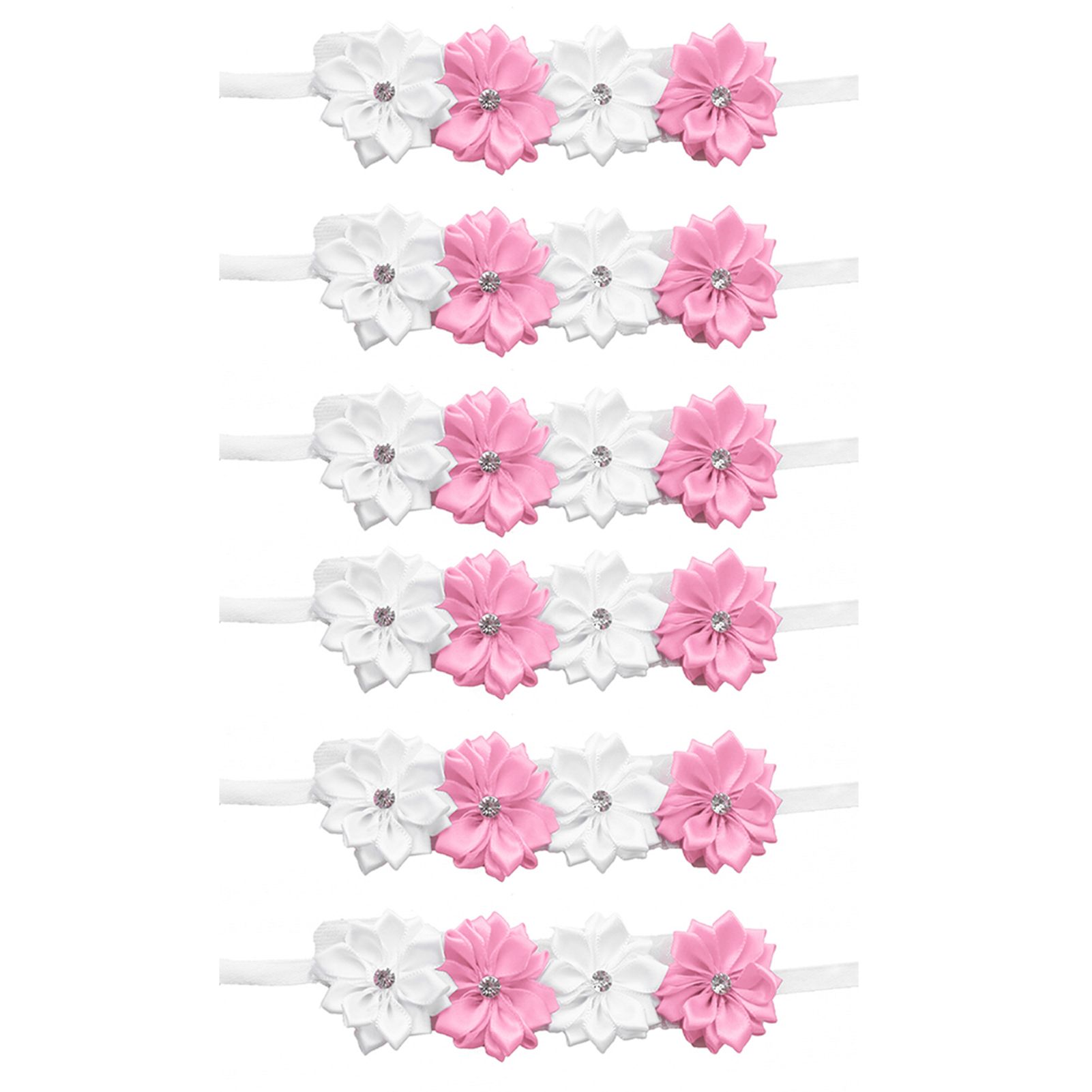 6Pcs Beautiful Bride Bridesmaids Simulation Ribbon Wrist Flower Wedding