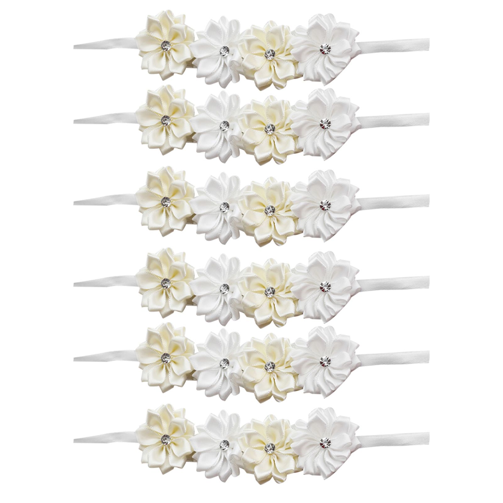 6Pcs Beautiful Bride Bridesmaids Simulation Ribbon Wrist Flower Wedding