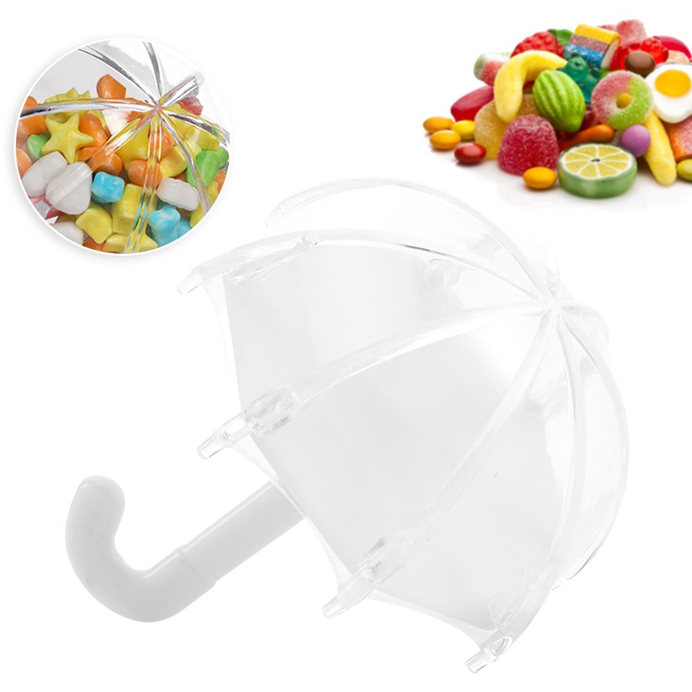 24Pcs Innovative Umbrella Shape Plastic Candy Box Container for Wedding Baby view 6