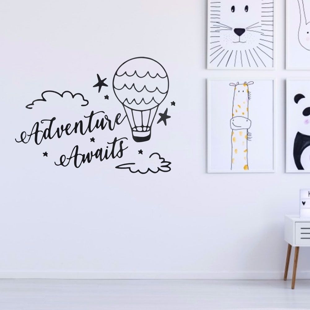 Cute Cartoon Clouds and Balloon Wall Sticker Removable Wall Paper Living Room view 4