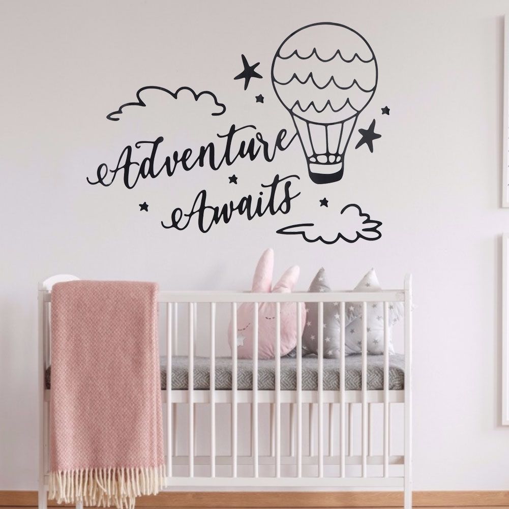 Cute Cartoon Clouds and Balloon Wall Sticker Removable Wall Paper Living Room view 6