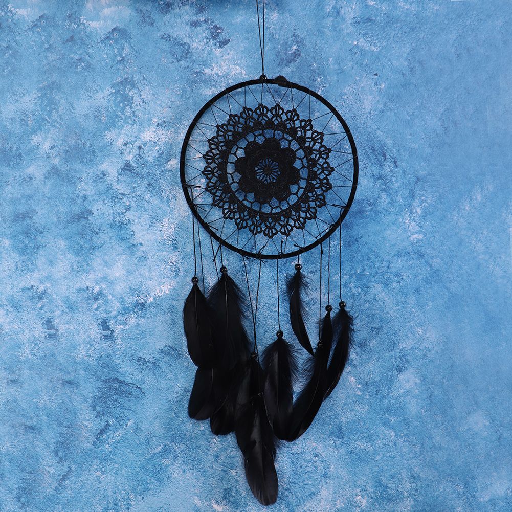 Home Party Decoration Wall Hanging Lace Dreamcatcher Pendant Feather view 6