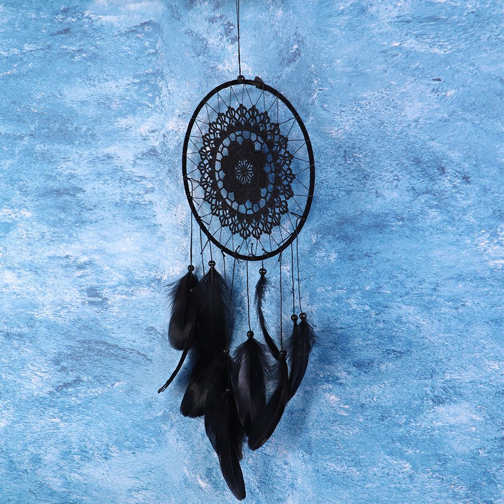 Home Party Decoration Wall Hanging Lace Dreamcatcher Pendant Feather view 7