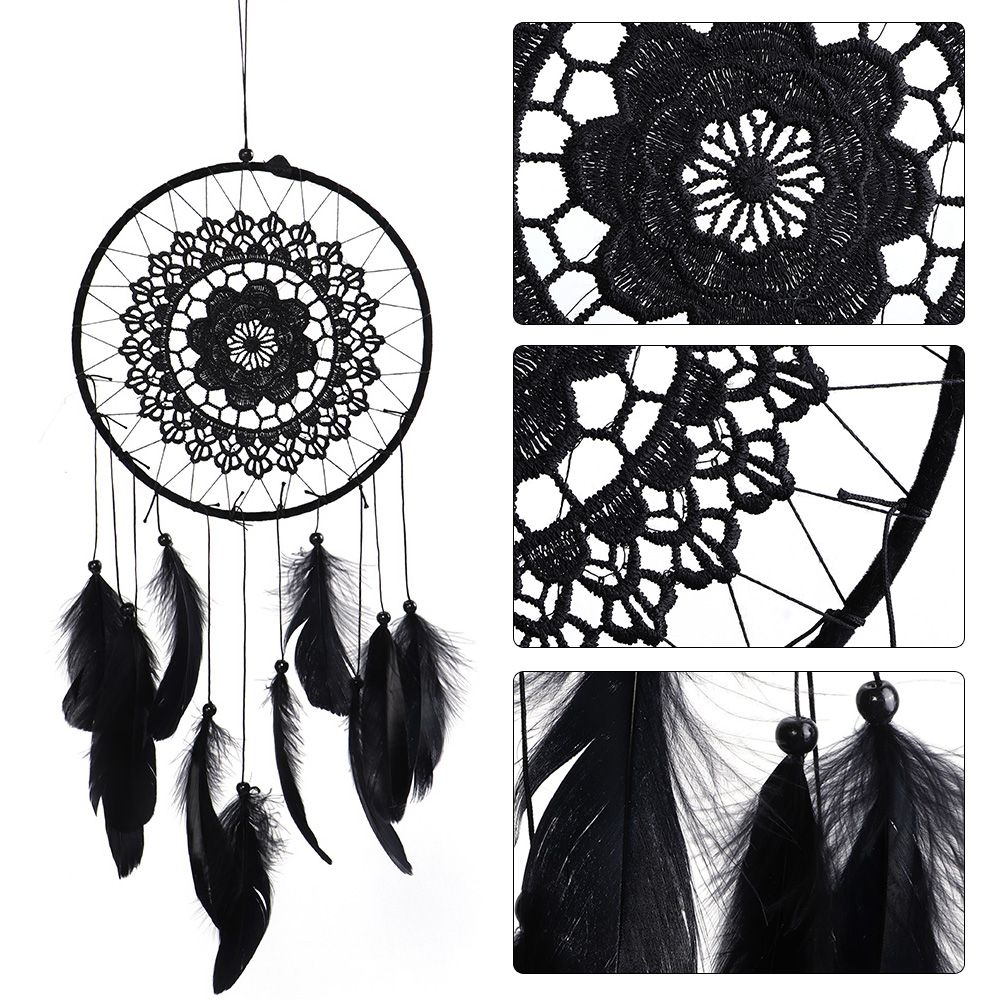 Home Party Decoration Wall Hanging Lace Dreamcatcher Pendant Feather view 8