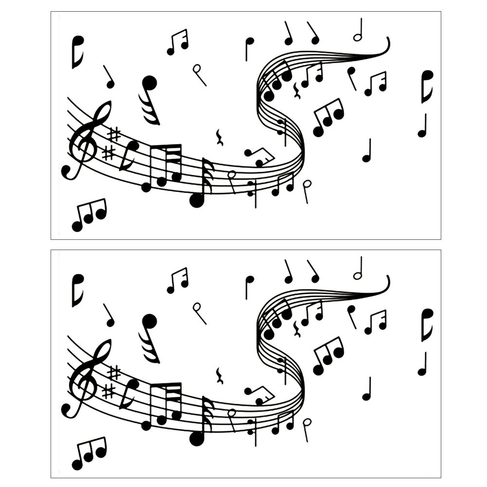 2Pcs Household Music Note Wallpaper Sticker DIY Wall Stickers for Home Decoration view 2