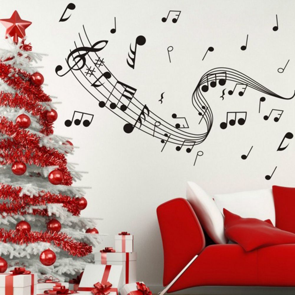 2Pcs Household Music Note Wallpaper Sticker DIY Wall Stickers for Home Decoration view 4