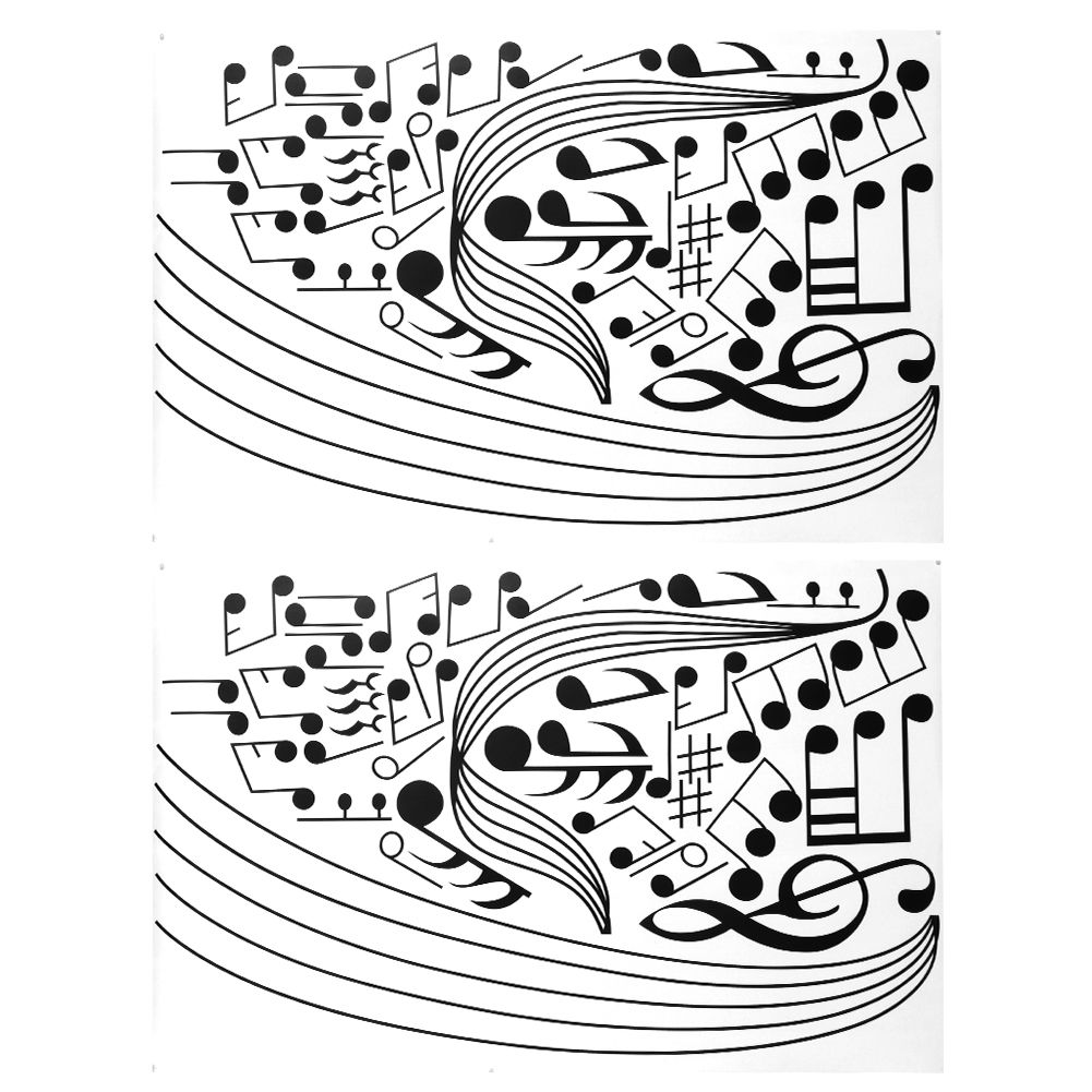 2Pcs Household Music Note Wallpaper Sticker DIY Wall Stickers for Home Decoration view 9