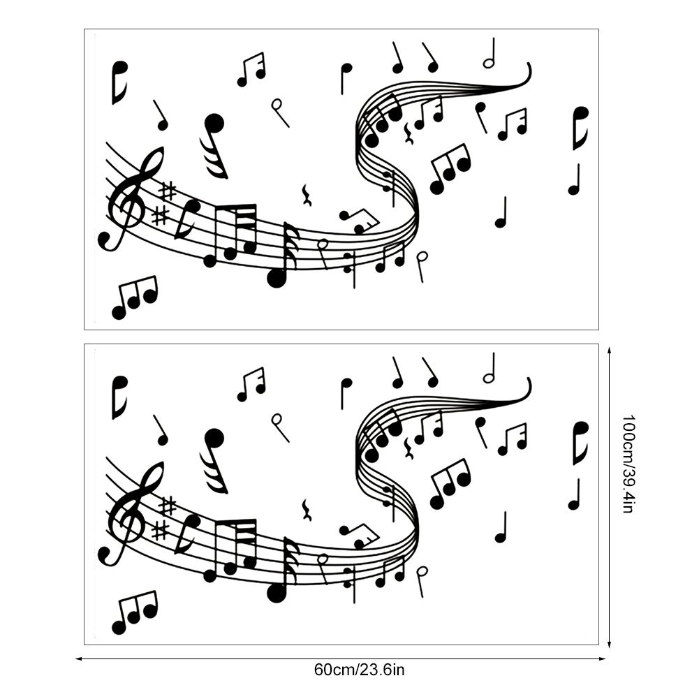 2Pcs Household Music Note Wallpaper Sticker DIY Wall Stickers for Home Decoration view 10