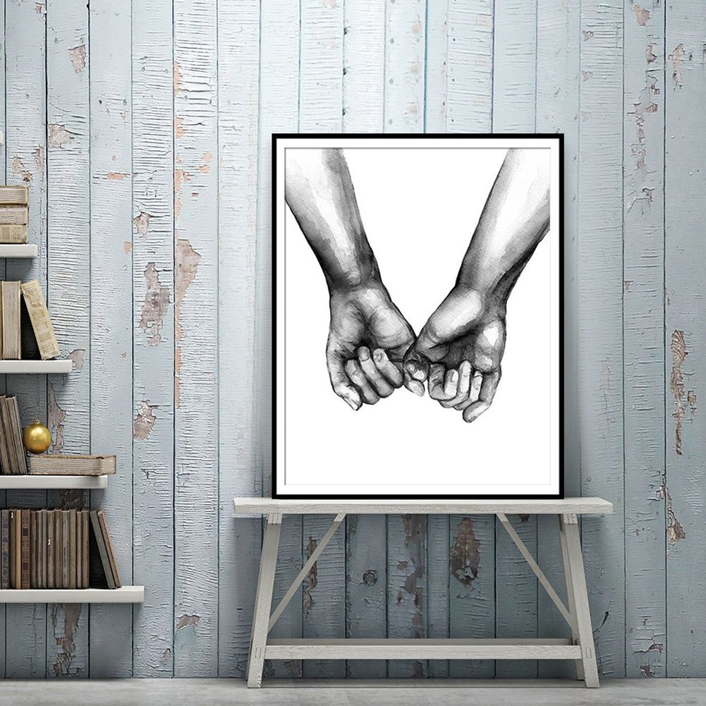 3Pcs 21x30cm Simple Abstract Drawing Hand Letter Wall Art Canvas Painting view 4