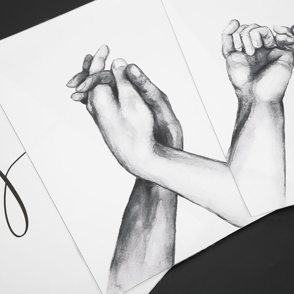 3Pcs 21x30cm Simple Abstract Drawing Hand Letter Wall Art Canvas Painting view 11