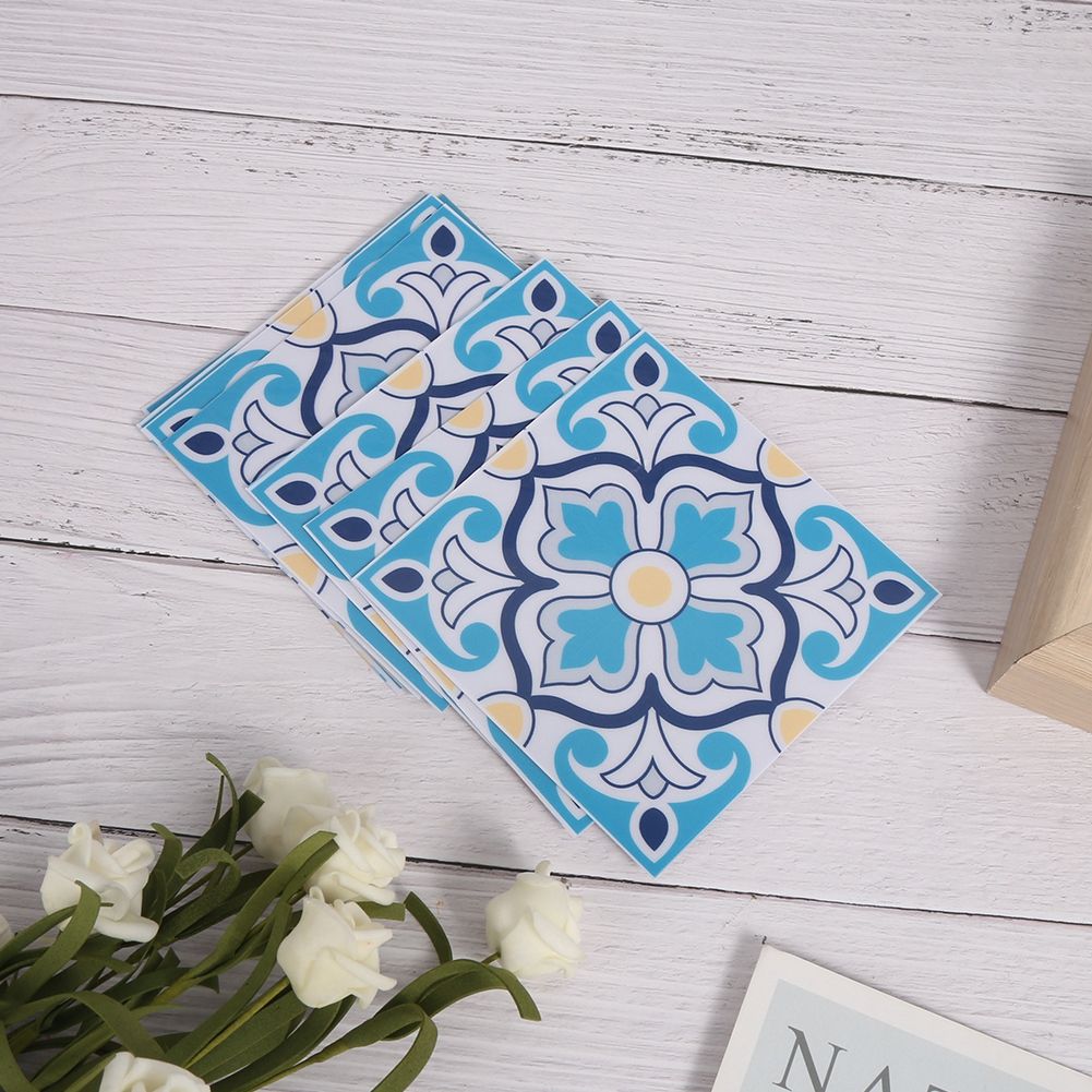 10pcs Waterproof Self Adhesive Tile Wall Sticker Decoration for Bathroom Kitchen view 4