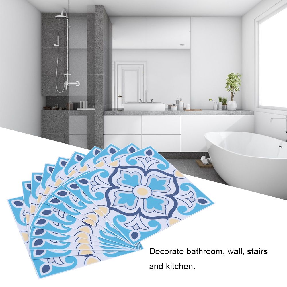 10pcs Waterproof Self Adhesive Tile Wall Sticker Decoration for Bathroom Kitchen view 11