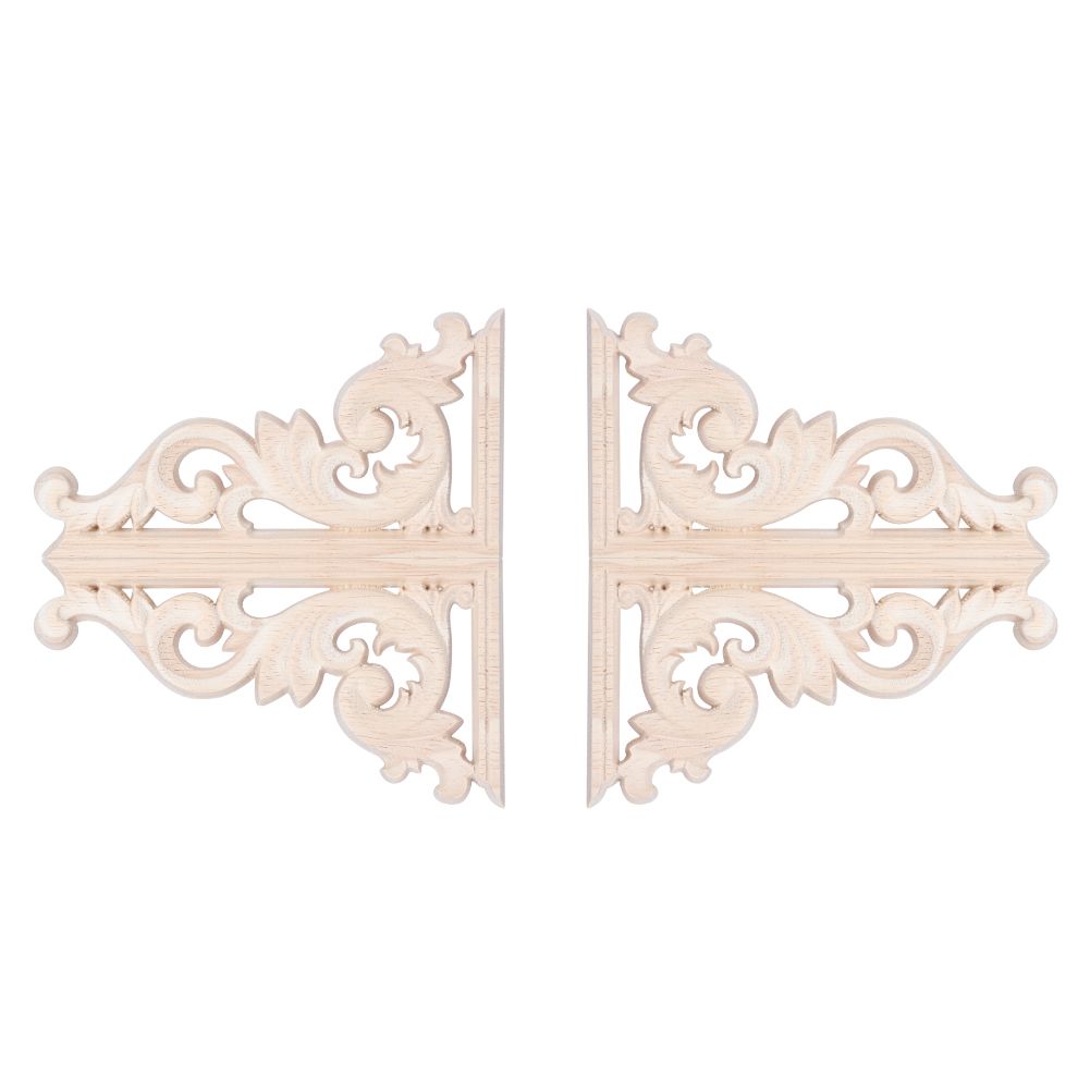 4Pcs European Style Vintage Wood Carving Corner Applique Decal Home Furniture view 4