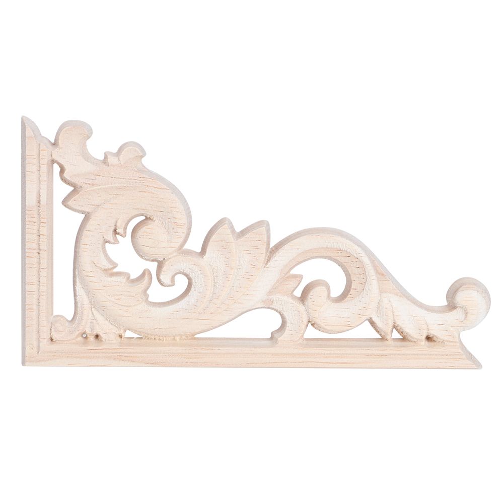 4Pcs European Style Vintage Wood Carving Corner Applique Decal Home Furniture view 10
