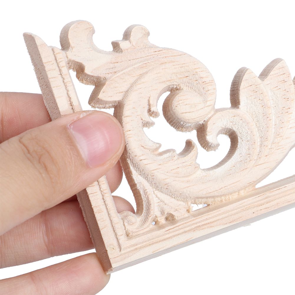 4Pcs European Style Vintage Wood Carving Corner Applique Decal Home Furniture view 12