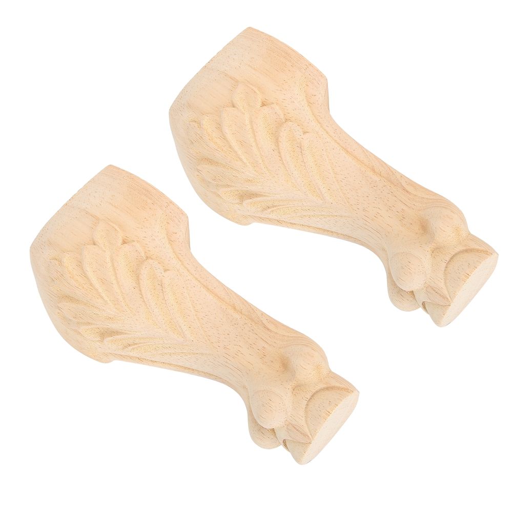 2PCS Wood Carved Furniture Leg Replacement for Coffee Table Chair Cabinet Sofa view 5