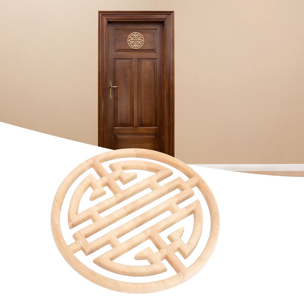 Chinese Vintage Style Wood Carved Applique Wooden Carving Decal Furniture view 3