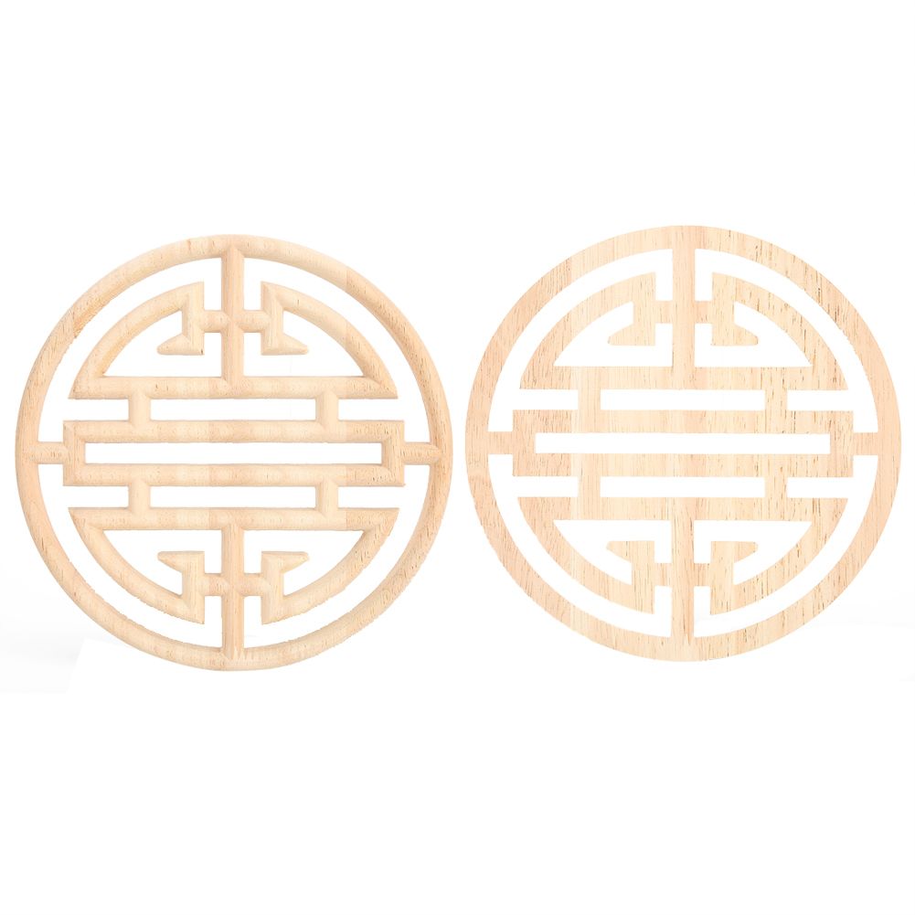 Chinese Vintage Style Wood Carved Applique Wooden Carving Decal Furniture view 6