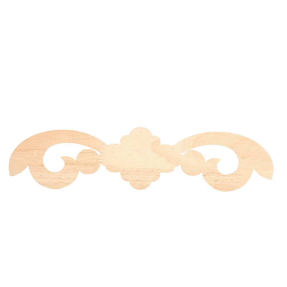 4Pcs 25x6cm Flower Wood Carved Applique Decor Home Furniture Decoration view 9
