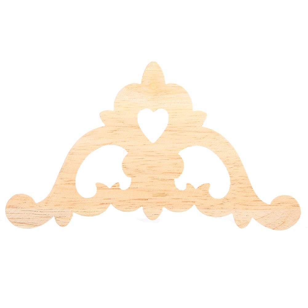 4pcs Wood Carved Corner Onlay Applique Unpainted Cabinet Decal for Home view 11