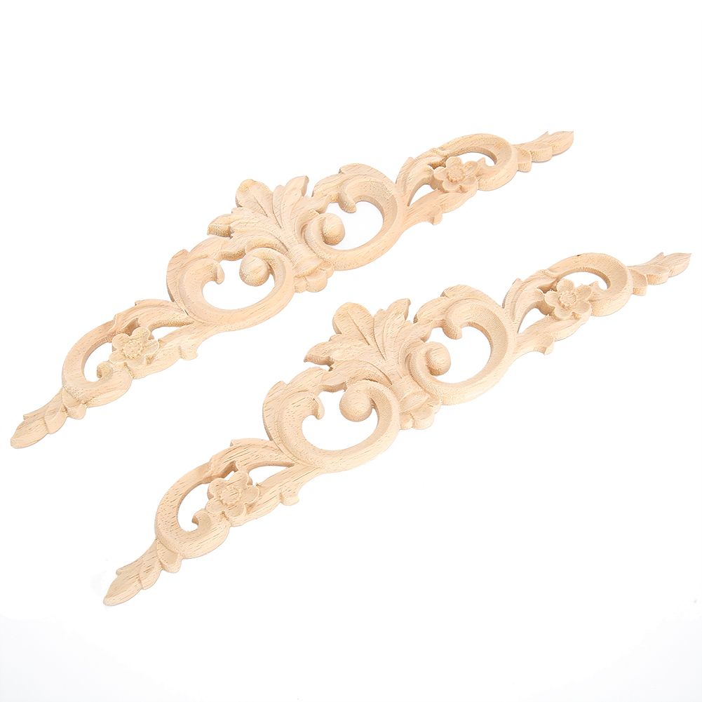European-Style Wood Flower Carving Applique Furniture Home Wall Decorative view 4