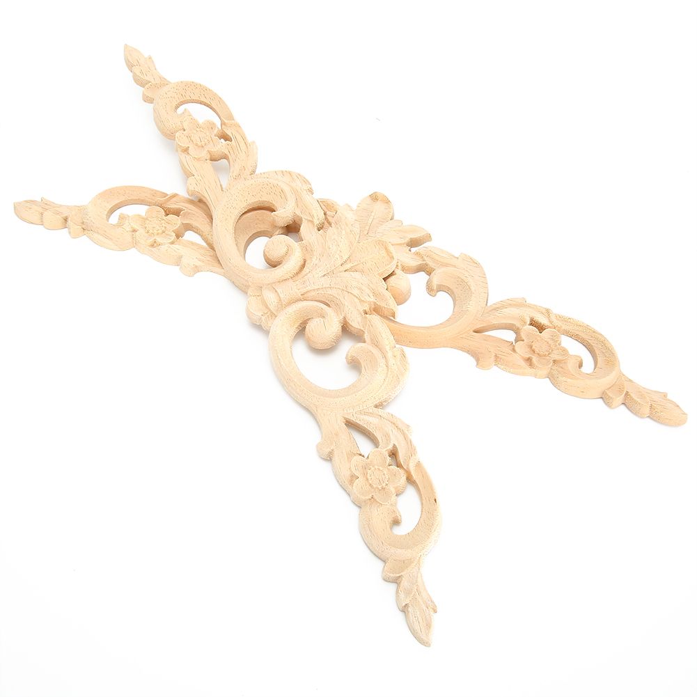 European-Style Wood Flower Carving Applique Furniture Home Wall Decorative view 5