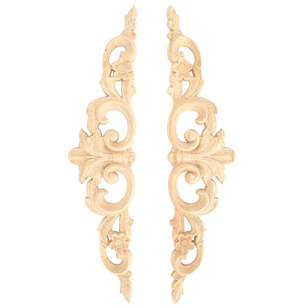 European-Style Wood Flower Carving Applique Furniture Home Wall Decorative view 6