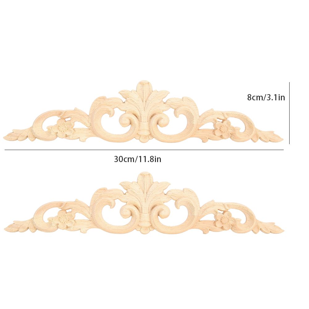 European-Style Wood Flower Carving Applique Furniture Home Wall Decorative view 8
