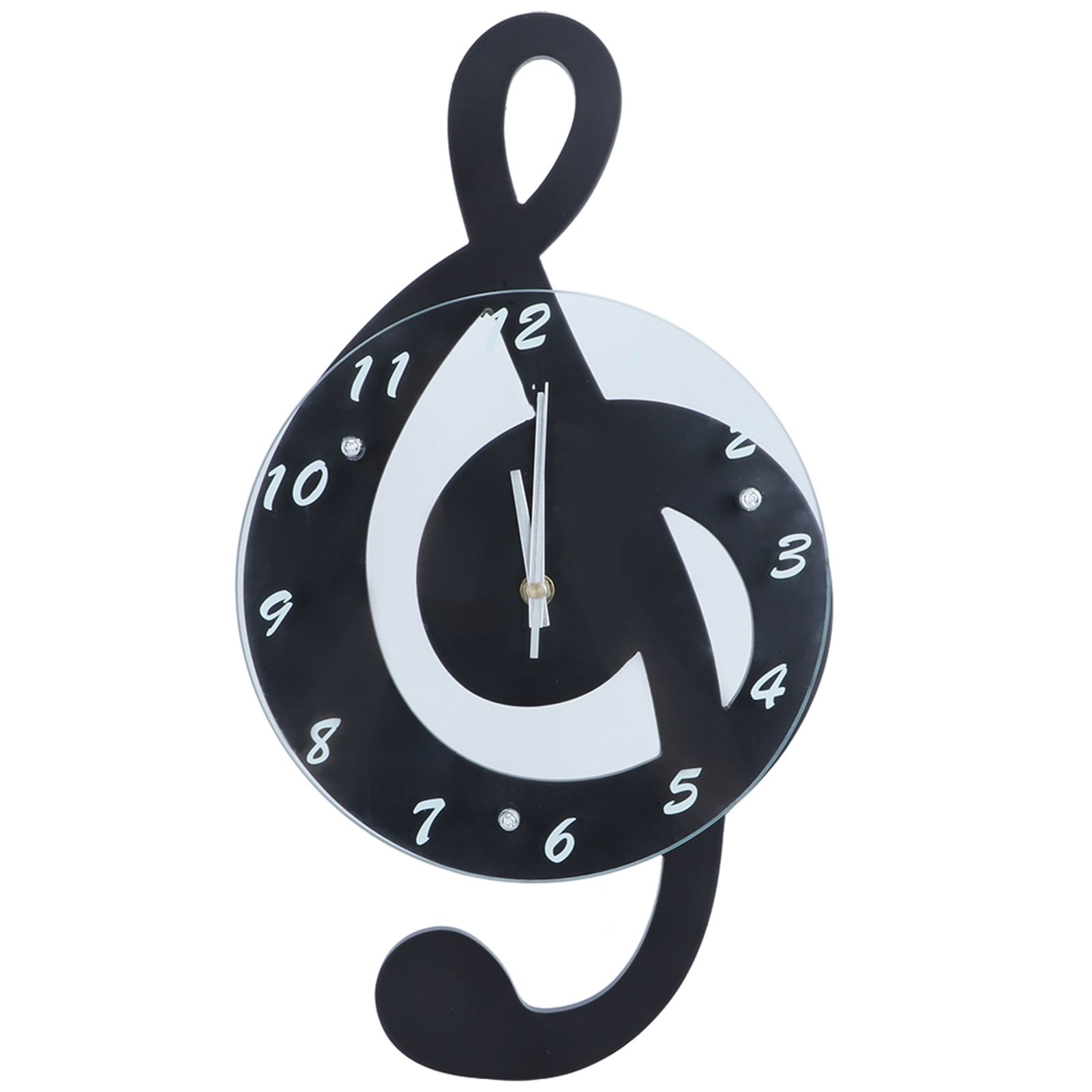 Innovative Musical Note Electronic Wall Clock Fashionable Silent Quartz Clock view 7