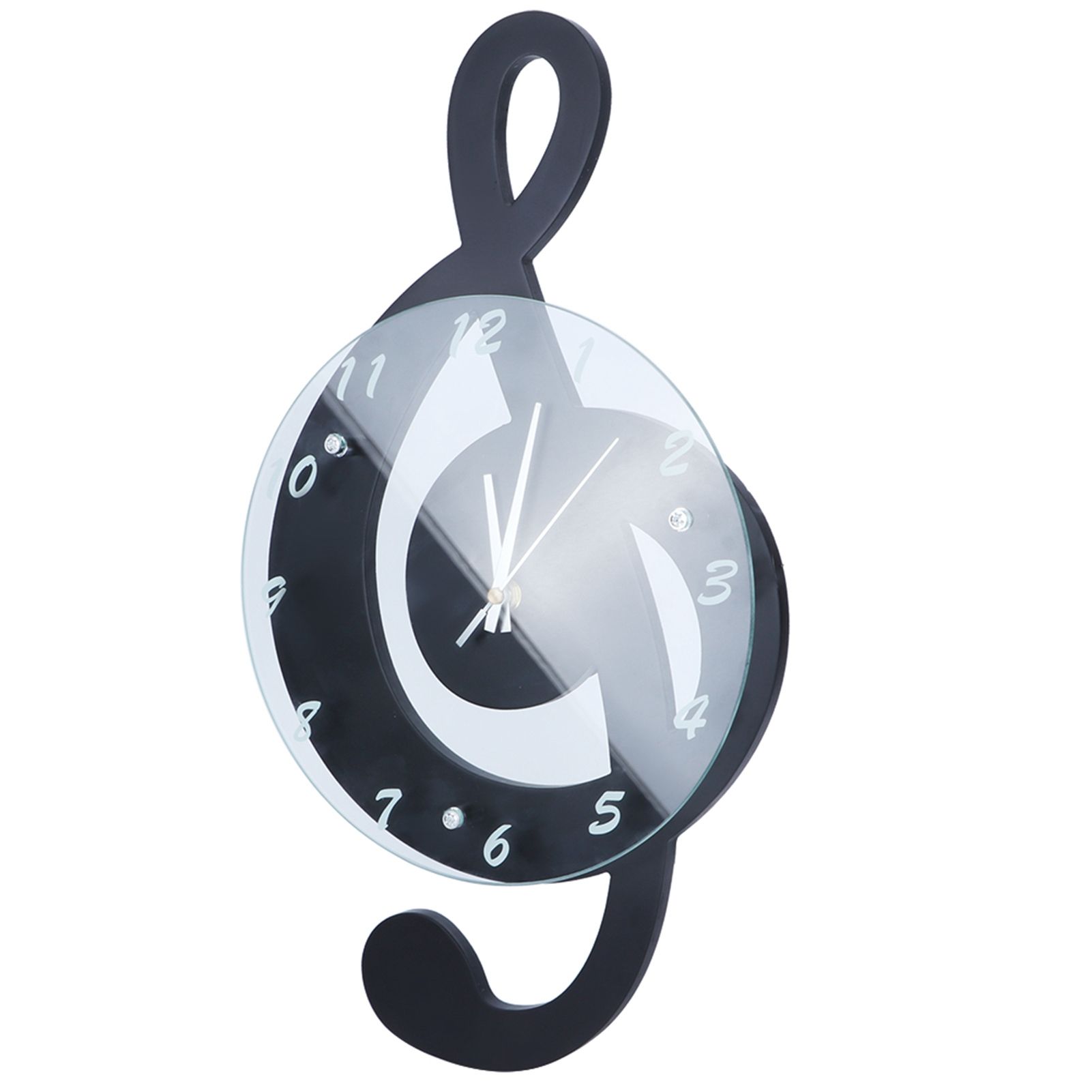 Innovative Musical Note Electronic Wall Clock Fashionable Silent Quartz Clock view 8