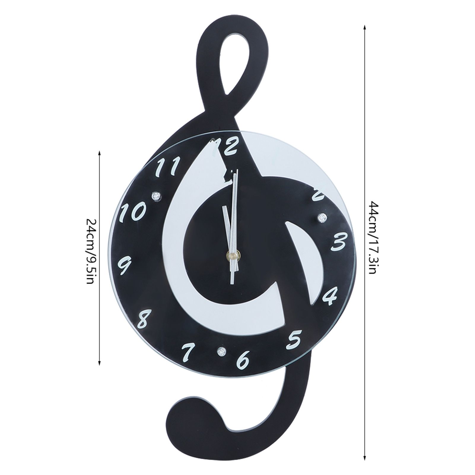 Innovative Musical Note Electronic Wall Clock Fashionable Silent Quartz Clock view 10