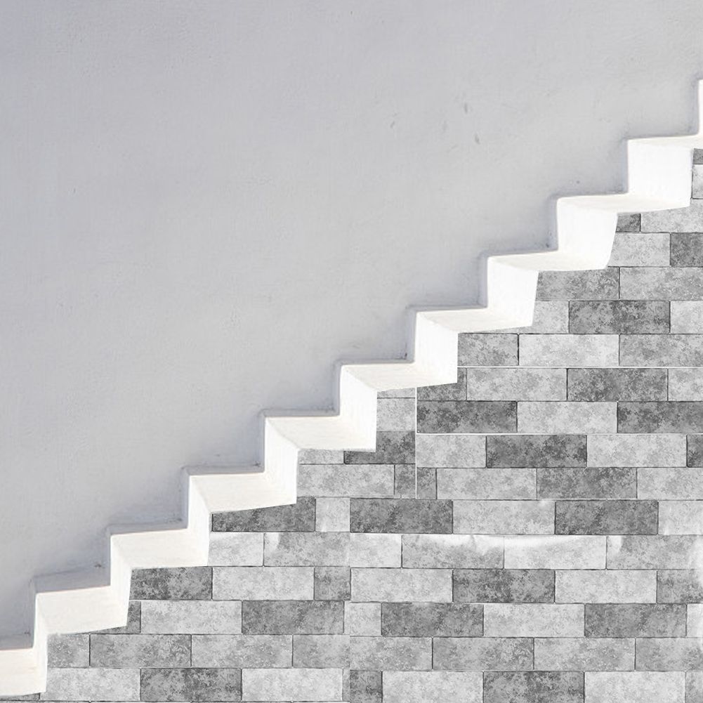 Simulation Brick Grain Pattern Stair Sticker Self Adhesive Wall Decal Floor view 4