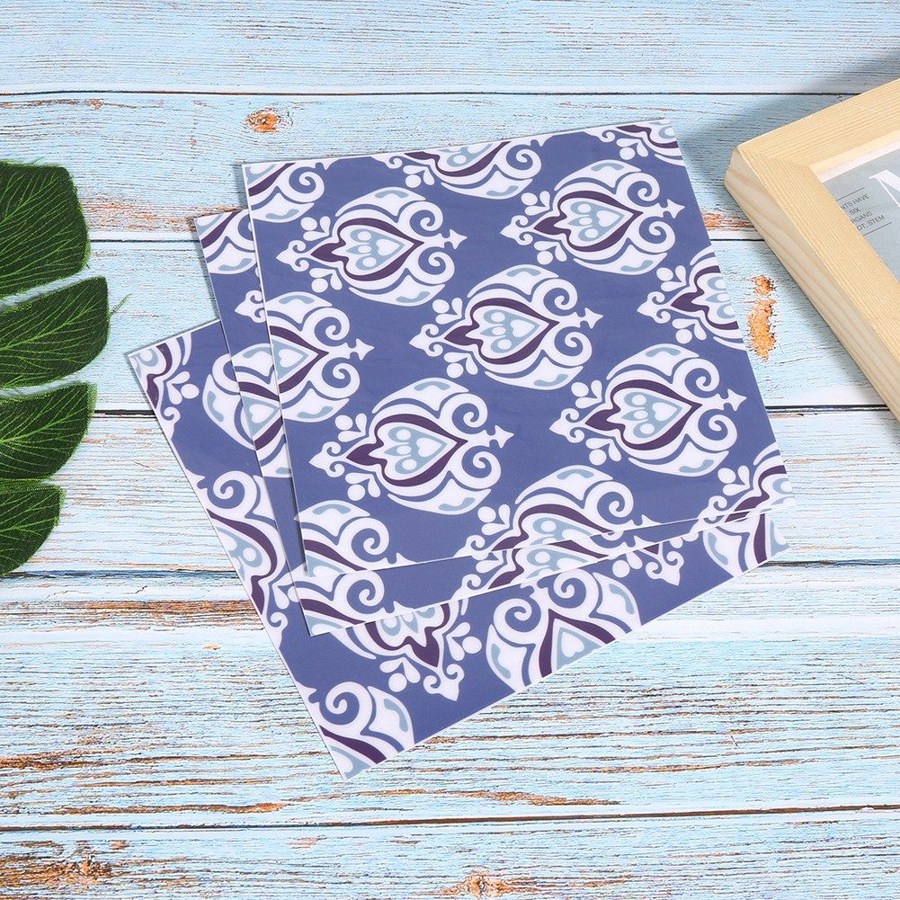 10Pcs Set 15x15cm Retro Style Tile Sticker Kitchen Floor Bathroom Anti Skid view 3