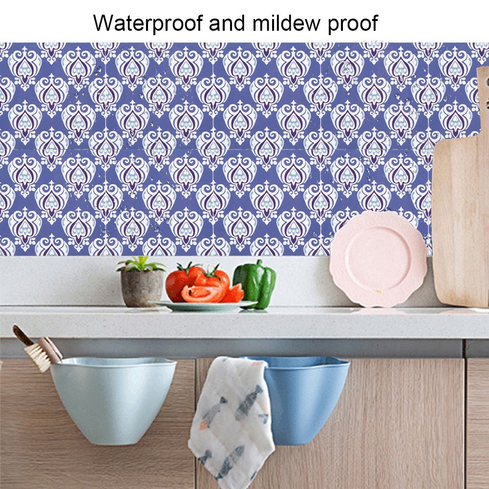 10Pcs Set 15x15cm Retro Style Tile Sticker Kitchen Floor Bathroom Anti Skid view 11