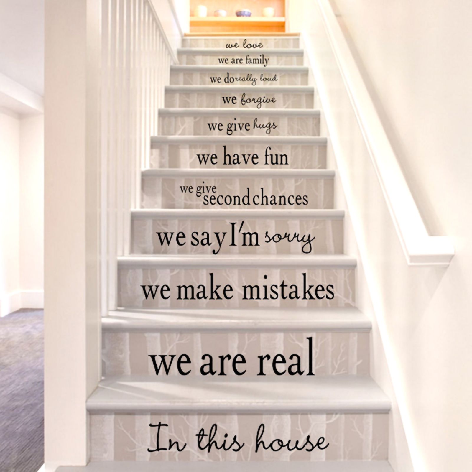 DIY Self-Adhesive PVC Wall Sticker Stairs Decorative Stickers for Living Room view 5