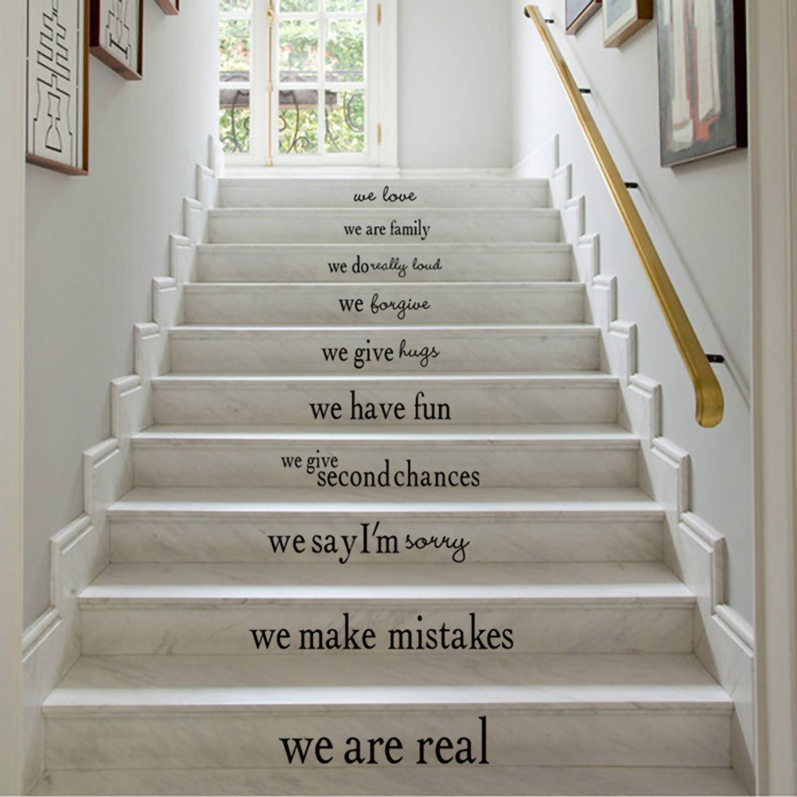 DIY Self-Adhesive PVC Wall Sticker Stairs Decorative Stickers for Living Room view 6