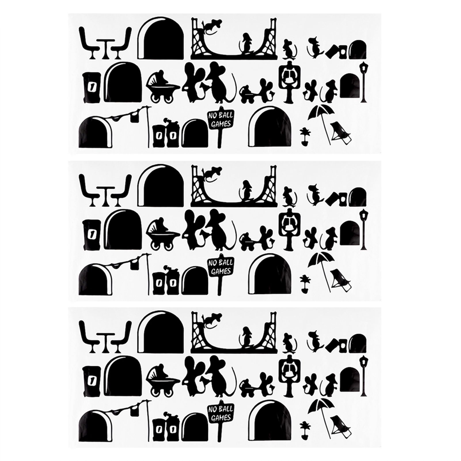 Mouse Hole Pattern Wall Stickers DIY Stairs Stickers Wall Decal for Home Decor view 2