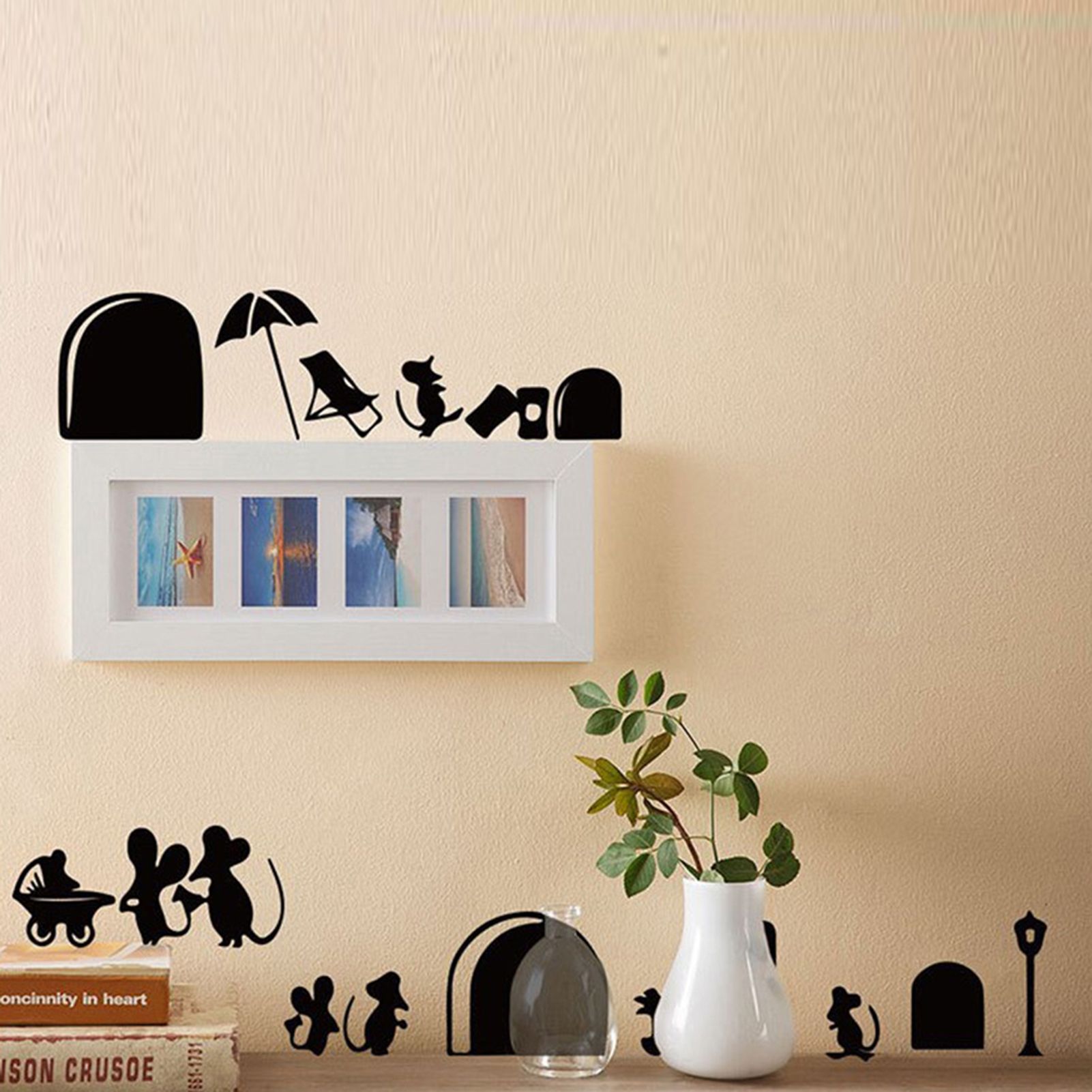 Mouse Hole Pattern Wall Stickers DIY Stairs Stickers Wall Decal for Home Decor view 3
